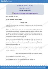 Đề thi học kì 1 Văn 7 Chân trời sáng tạo - Đề số 17